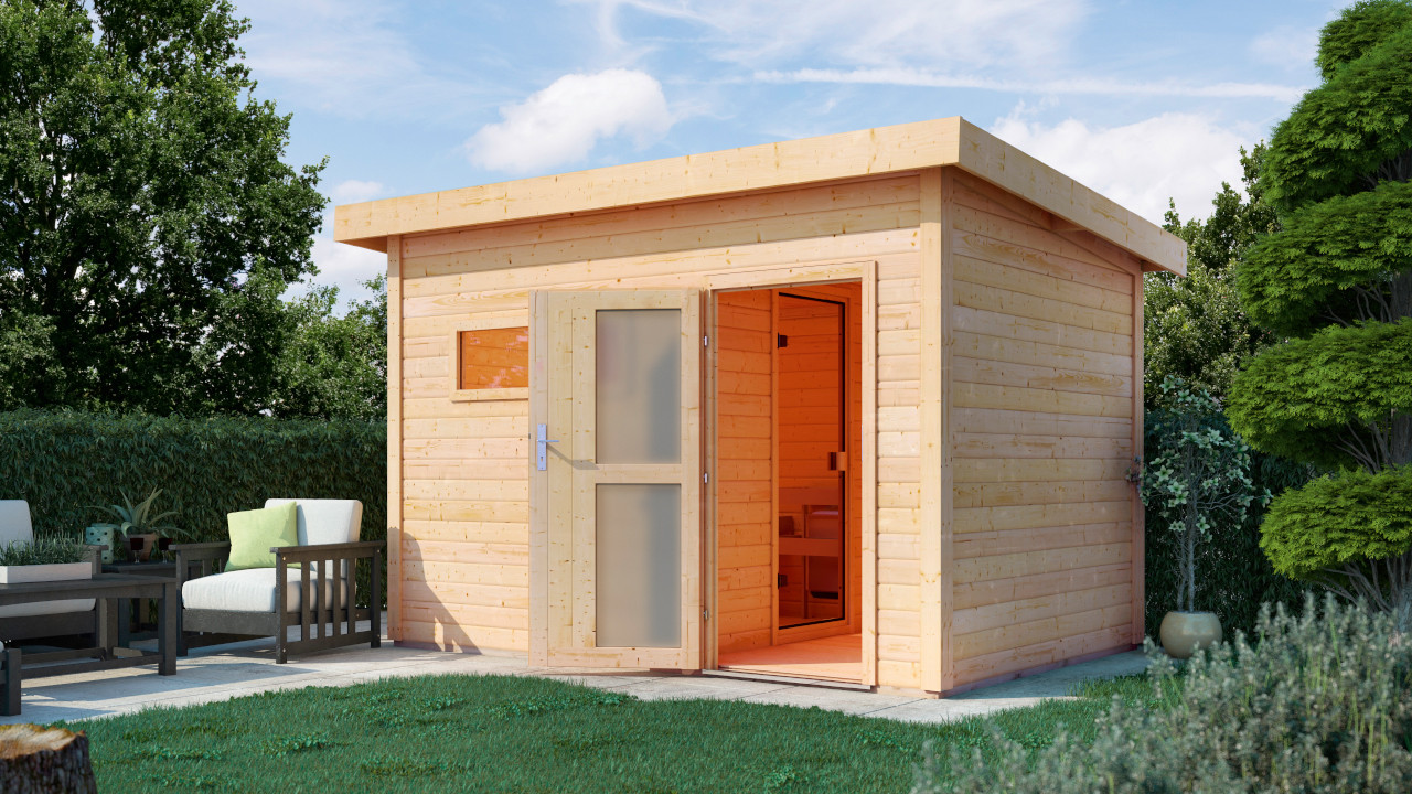 planeo sauna house Basic Melina 40 natural finish - Outdoor Sauna