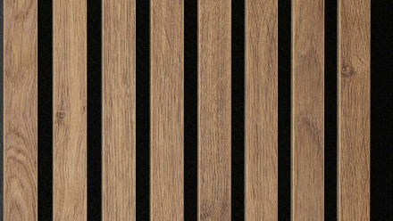 MEISTER Acoustic Sense acoustic panels - Oak terra brown 7031 - 260 x 33 cm