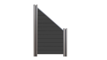 planeo Solid - garden fence sloped anthracite grey