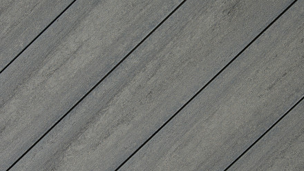 planeo WPC decking board - Excellento dolomite grey matt embossed