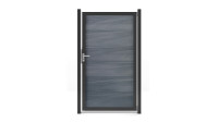 planeo Viento - universal door stone grey co-extruded with aluminium frame in anthracite | DB703