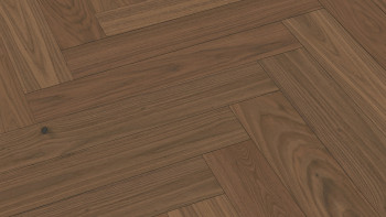 planeo Wood Flooring - Noble Wood Herringbone Walnut Notodden | Made in Germany (EDP-4298)