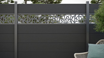 planeo Solid Grande - plug-in fence standard anthracite grey