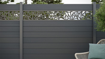 planeo Solid - garden fence square anthracite grey