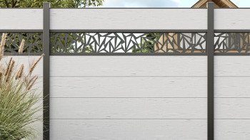 planeo Solid Grande - plug-in fence Standard BiColor White