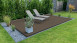 Complete set TitanWood 3m hollow core plank grooved structure dark brown 25.5m² incl. Alu-UK