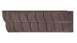 Zierer facade panel slate look SS3 curved cut - 1154 x 359 mm brown made of GRP