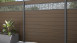 planeo Solid - Garden Fence Square Walnut co-ex