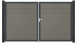planeo Gardence Grande BPC door - DIN right 2-leaf grey with anthracite aluminium frame
